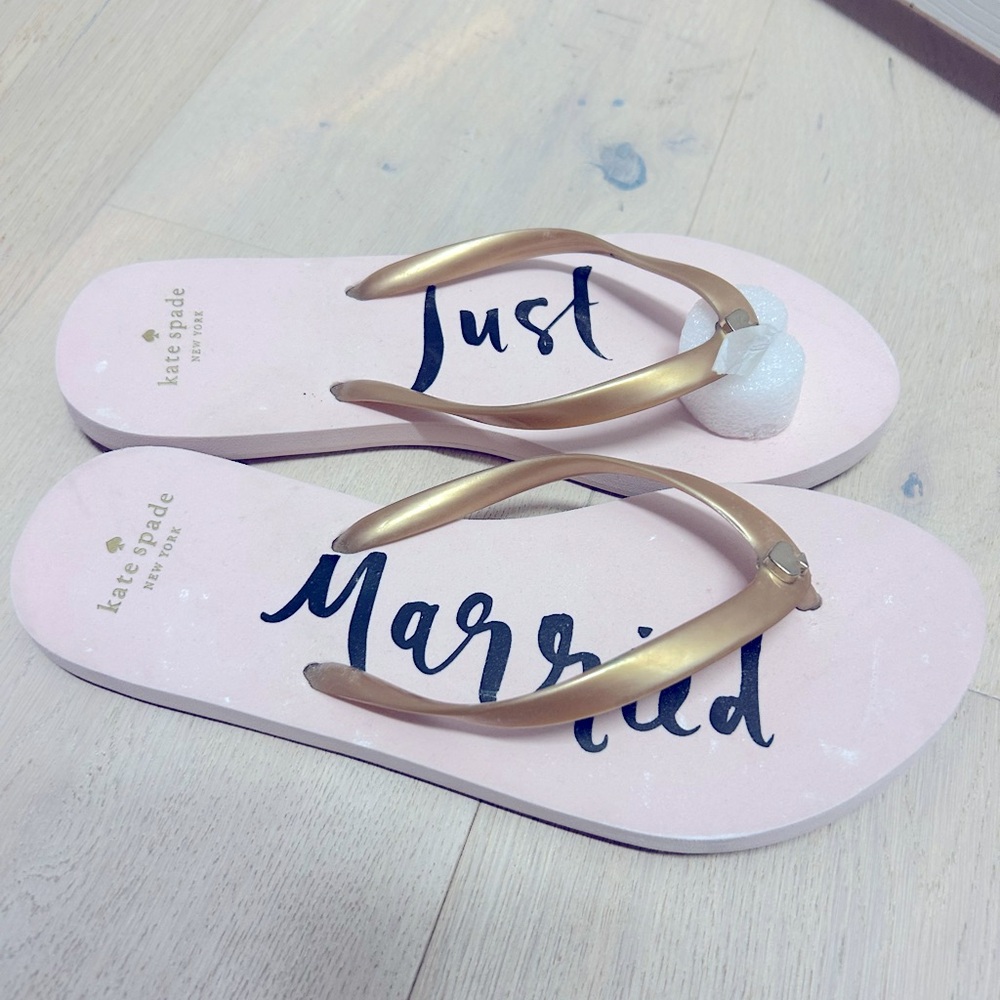 NEW Kate Spade ♠️ Just Married Flip flop